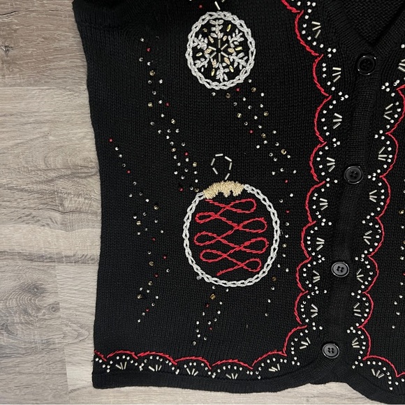 Christmas Holiday Sweater Vest REFERENCE POINT NEW YORK Size Medium Fest… - Picture 12 of 13